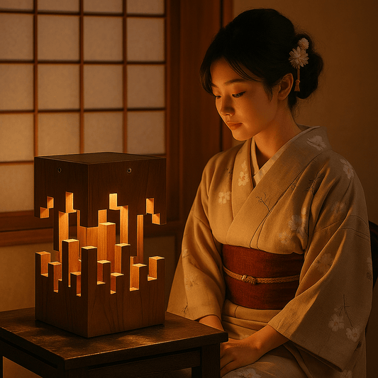 Illuminate Your Space with the Japanese Walnut Color Lamp: A Fusion of Nature and Modern Elegance - RedwoodAlliance