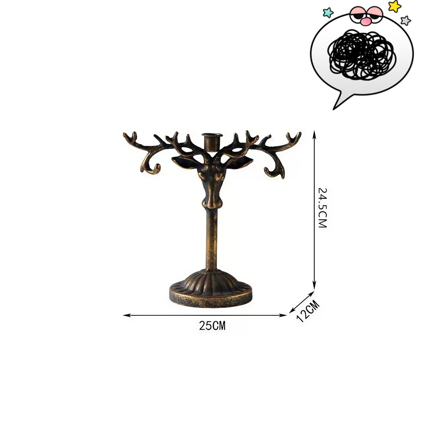 Vintage Deer Head Candle Holder