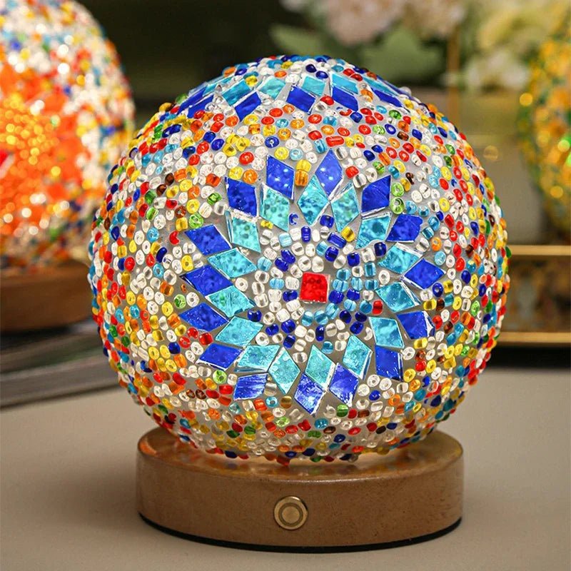 Stained Glass Bohemian Ethnic Table Lamp - RedwoodAlliance