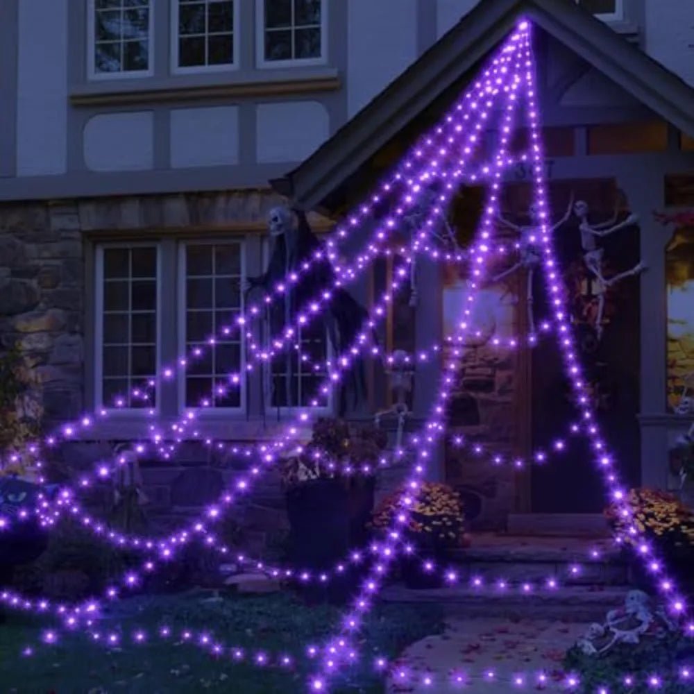 8 mode waterproof Halloween spider web light - RedwoodAlliance