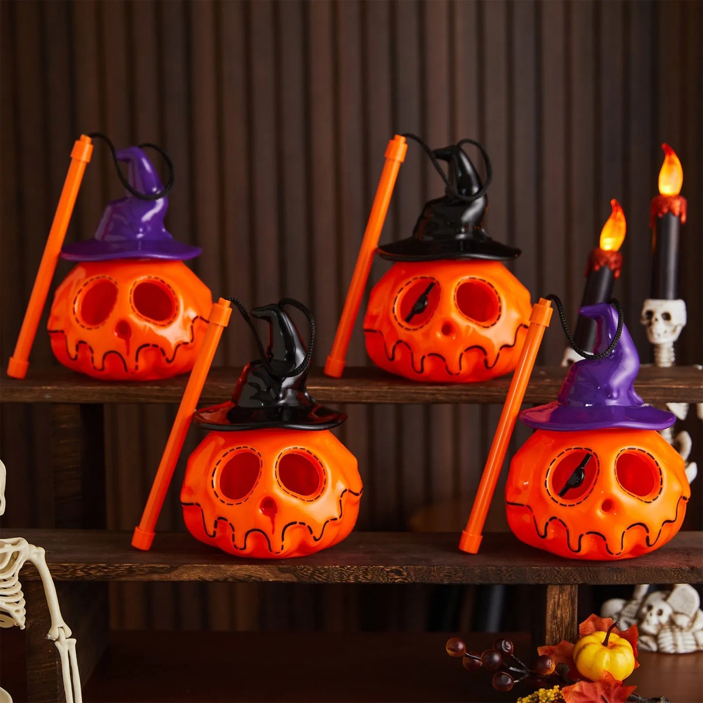 Pumpkin LED String Lights Halloween Window Decorations - RedwoodAlliance