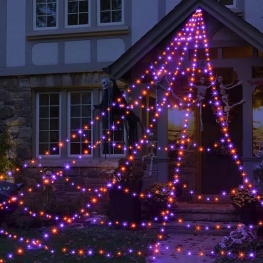 8 mode waterproof Halloween spider web light - RedwoodAlliance