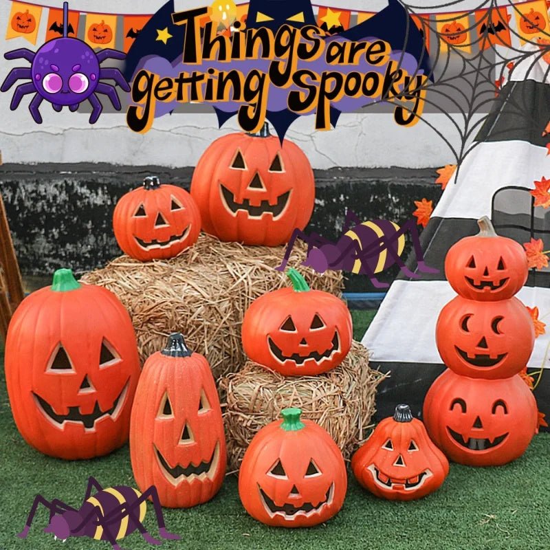 Halloween Glowing Pumpkin Lantern Set LED - RedwoodAlliance