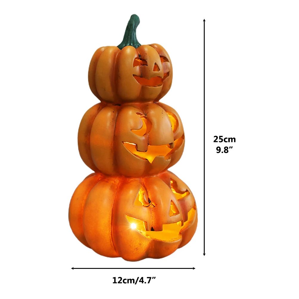 Halloween Glowing Stacked Pumpkins - RedwoodAlliance