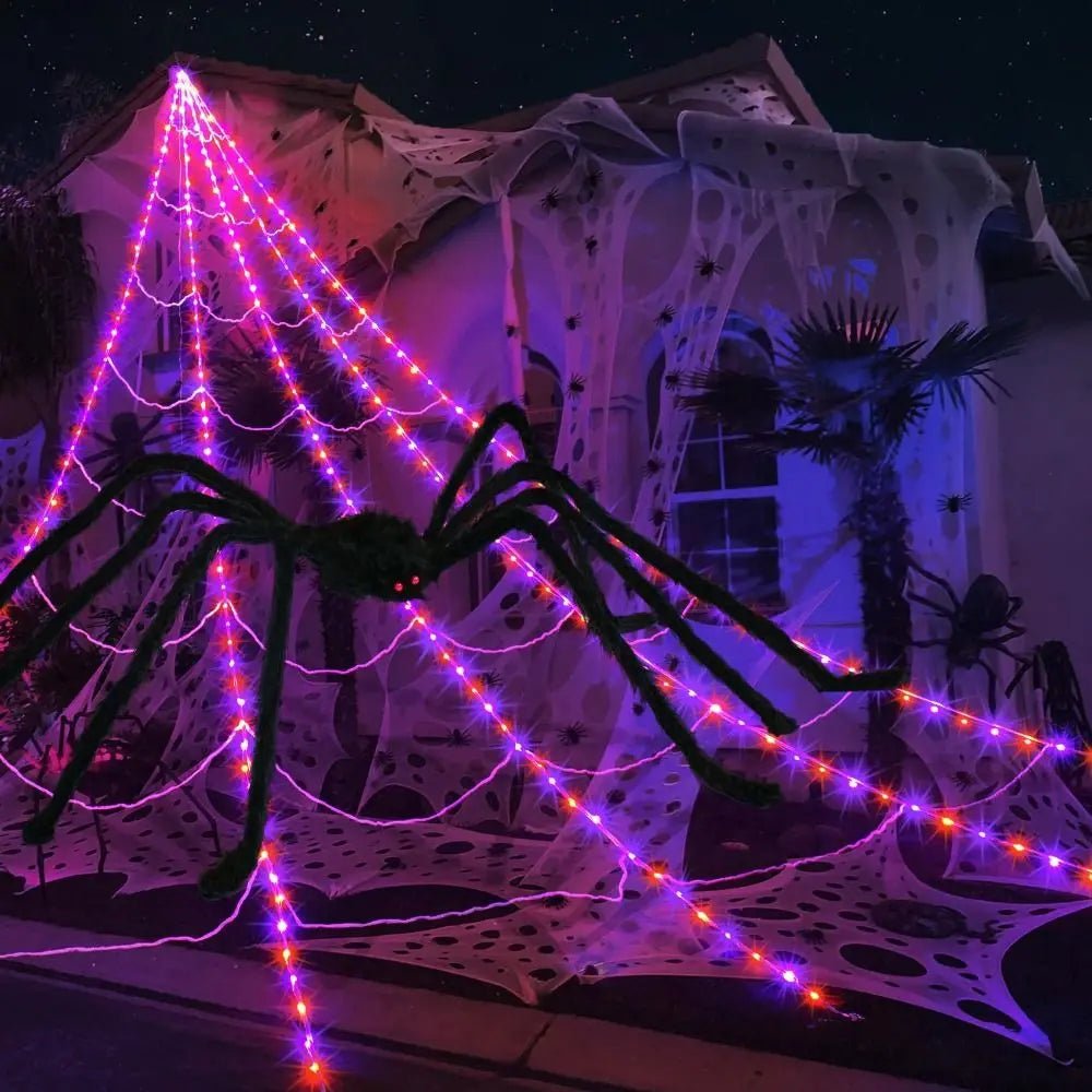 8 mode waterproof Halloween spider web light - RedwoodAlliance