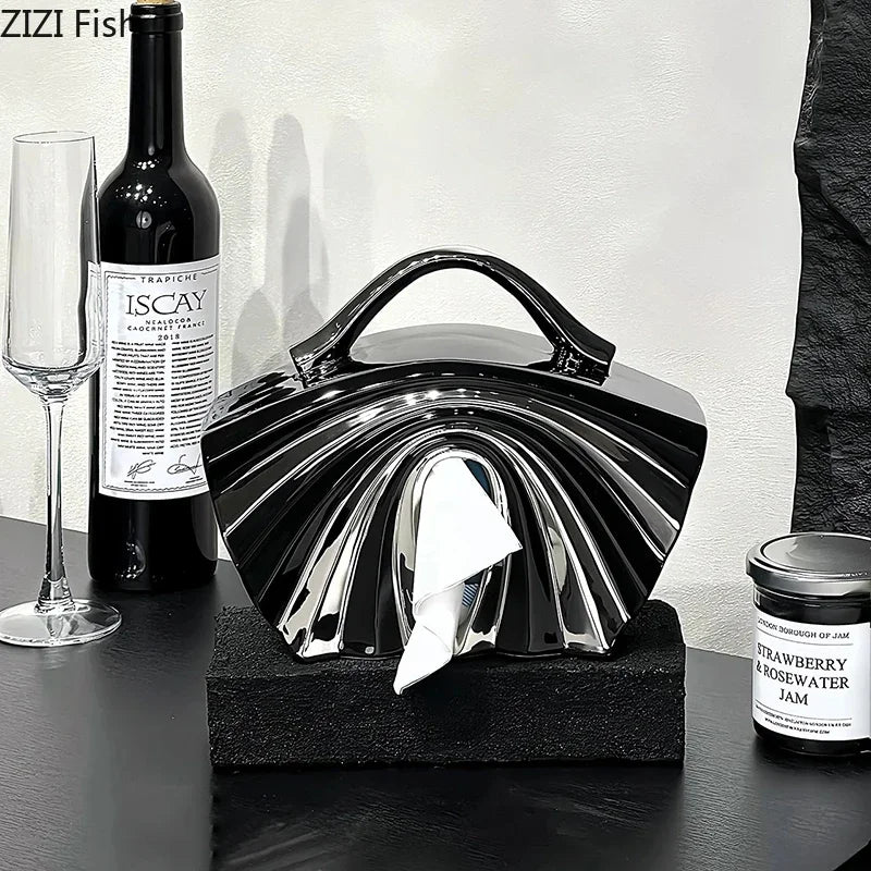 Creative Silver Plated Handbag Shaped Tissue Box - RedwoodAlliance