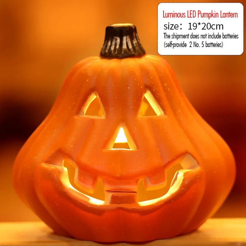 Halloween Glowing Pumpkin Lantern Set LED - RedwoodAlliance