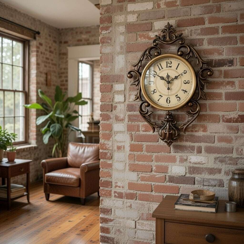 Baroque French Wall Clock – Gold Bronze Ornate Design