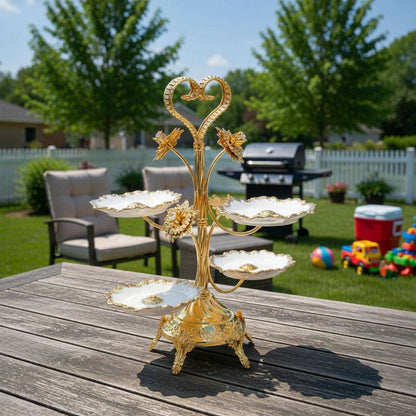 Ornate Gold Tiered Serving Stand