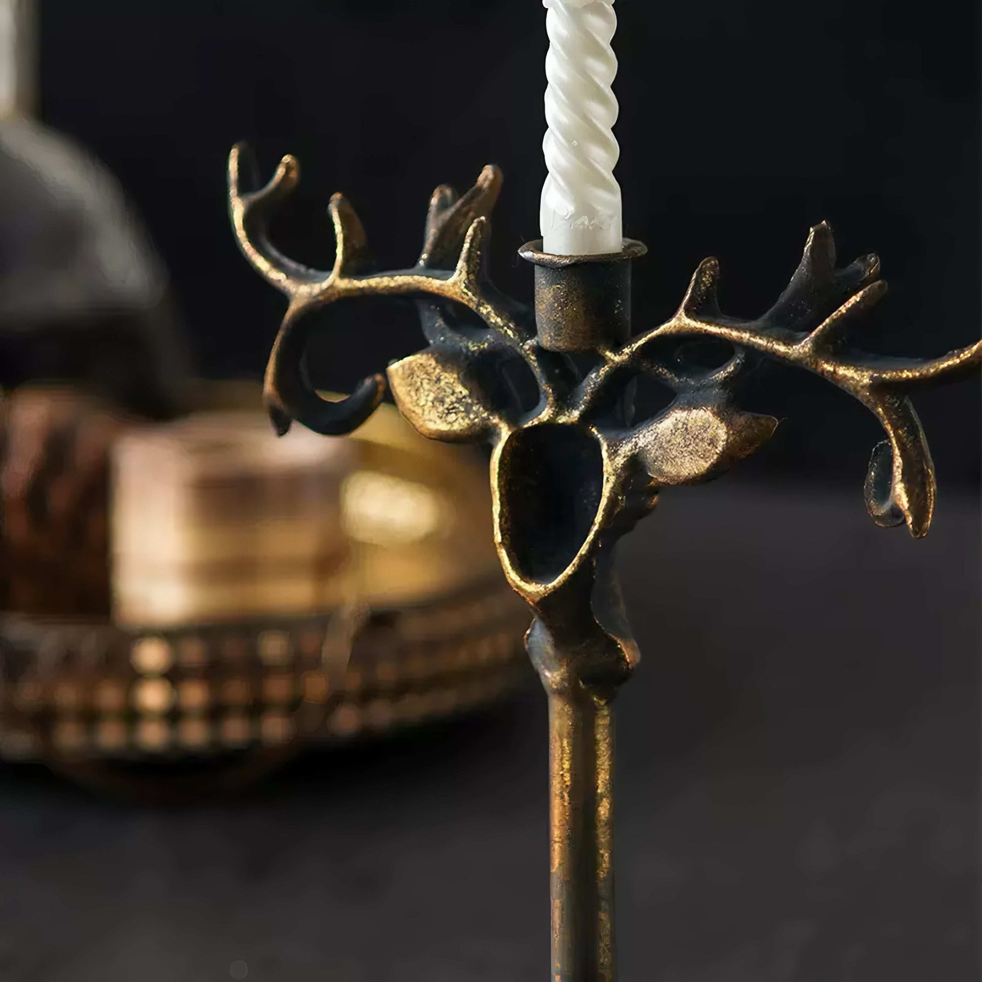 Vintage Deer Head Candle Holder