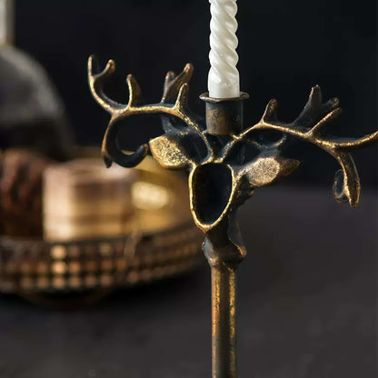 Vintage Deer Head Candle Holder