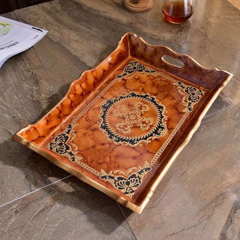 Vintage Inspired Wooden Serving Tray