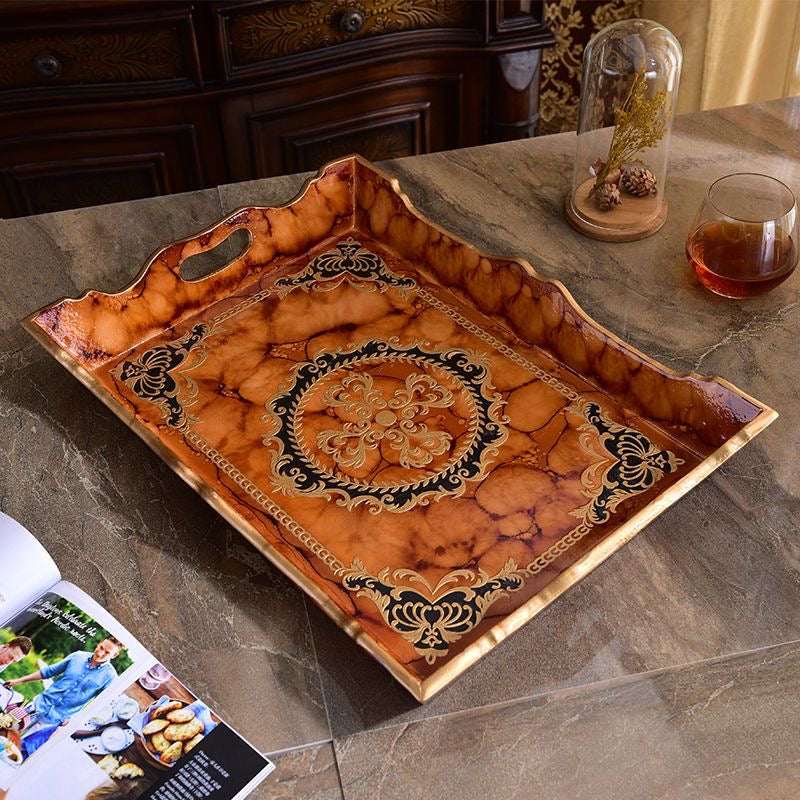 Vintage Inspired Wooden Serving Tray