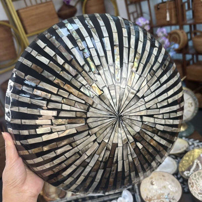 Handcrafted Iridescent Shell Inlay Catchall Bowl