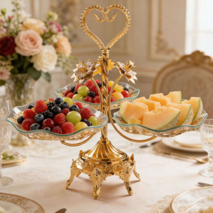 Ornate Gold Tiered Serving Stand