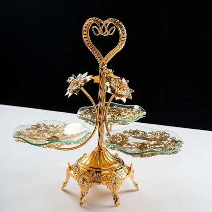 Ornate Gold Tiered Serving Stand