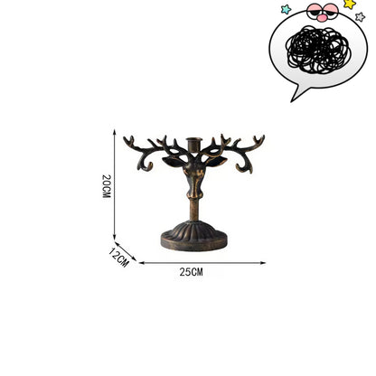Vintage Deer Head Candle Holder