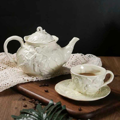 Vintage Angel Relief Tea & Coffee Serving Set