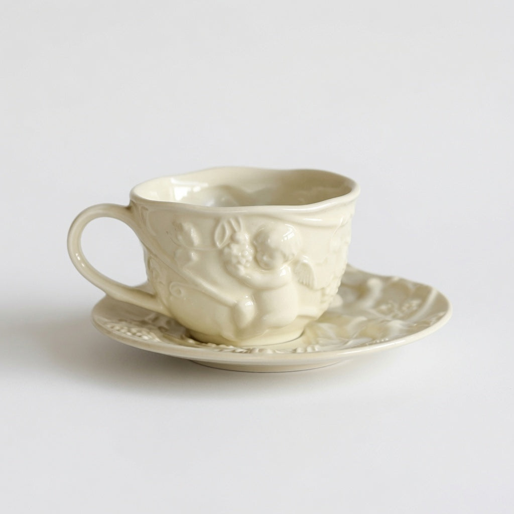 Vintage Angel Relief Tea & Coffee Serving Set