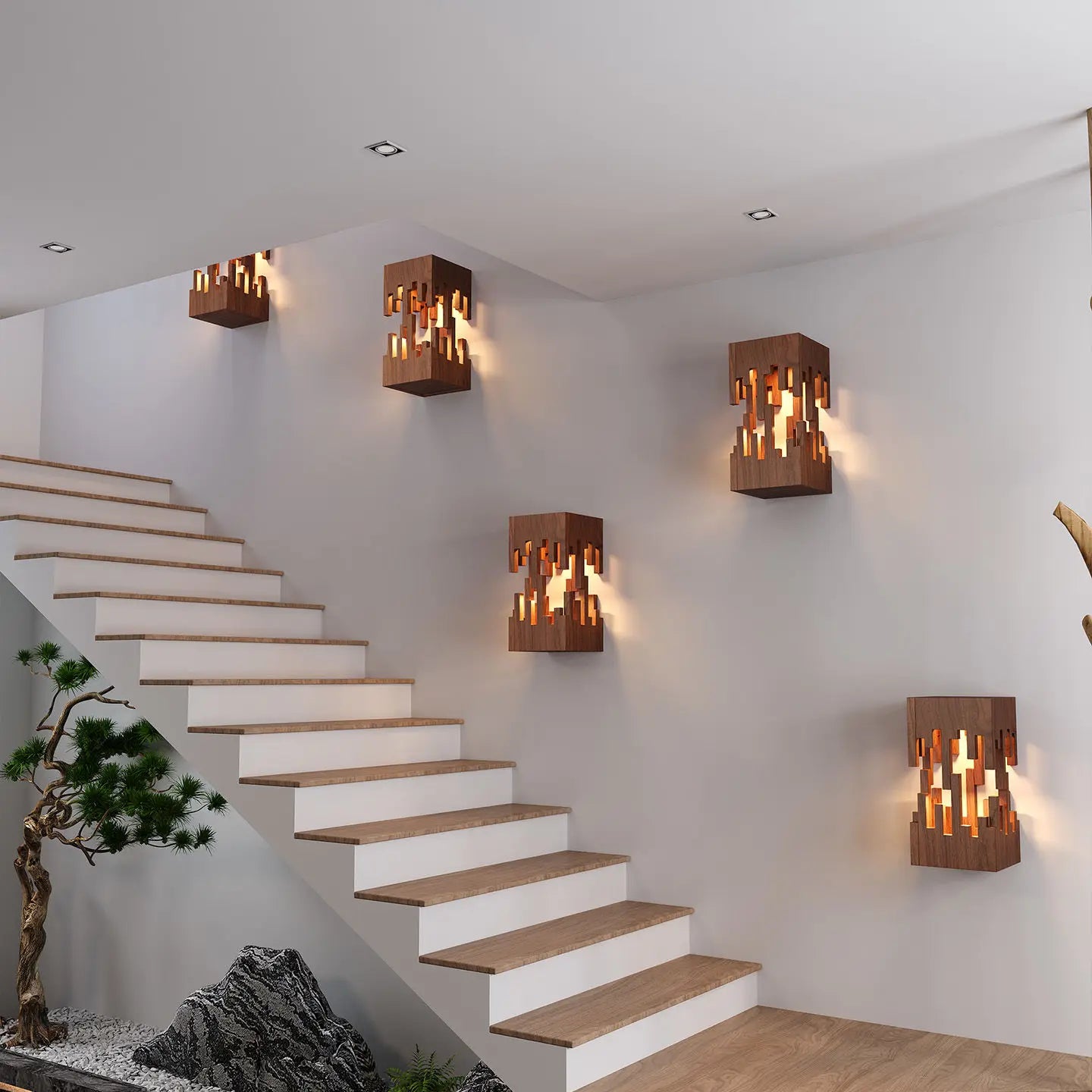 Japanese Walnut Color Lamp - RedwoodAlliance
