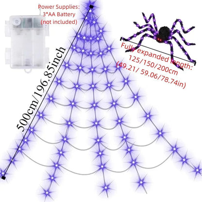 8 mode waterproof Halloween spider web light - RedwoodAlliance