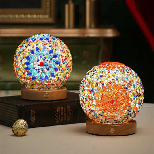 Stained Glass Bohemian Ethnic Table Lamp - RedwoodAlliance