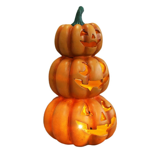 Halloween Glowing Stacked Pumpkins - RedwoodAlliance