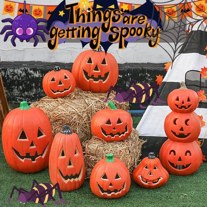 Halloween Glowing Pumpkin Lantern Set LED - RedwoodAlliance
