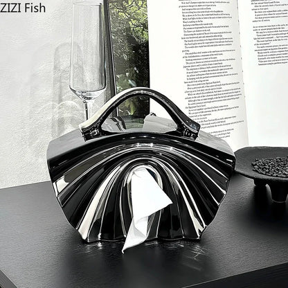 Creative Silver Plated Handbag Shaped Tissue Box - RedwoodAlliance