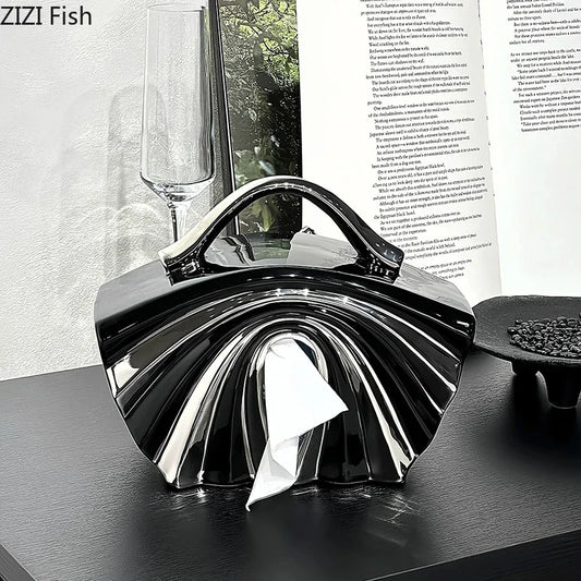 Creative Silver Plated Handbag Shaped Tissue Box - RedwoodAlliance