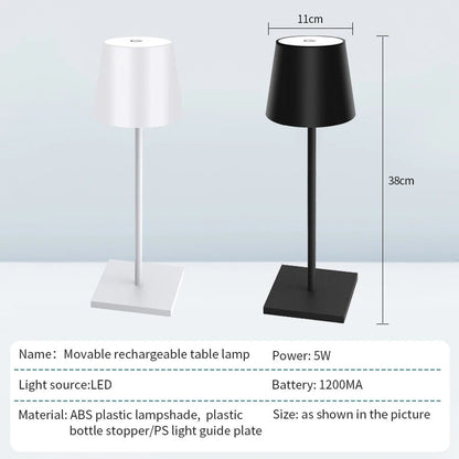 Rechargeable LED Desk Lamp Touch Switch - RedwoodAlliance