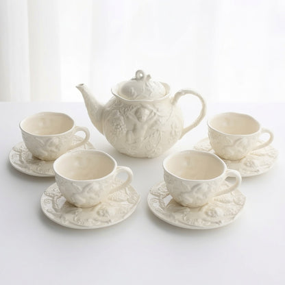 Vintage Angel Relief Tea & Coffee Serving Set